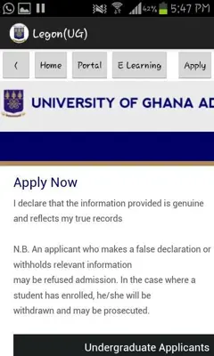 University of Ghana android App screenshot 0