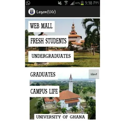 University of Ghana android App screenshot 2